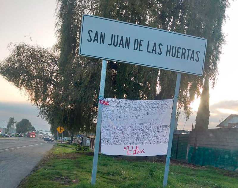 Aprehenden a tres probables homicidas que dejaban narcomantas en Valle de Toluca
