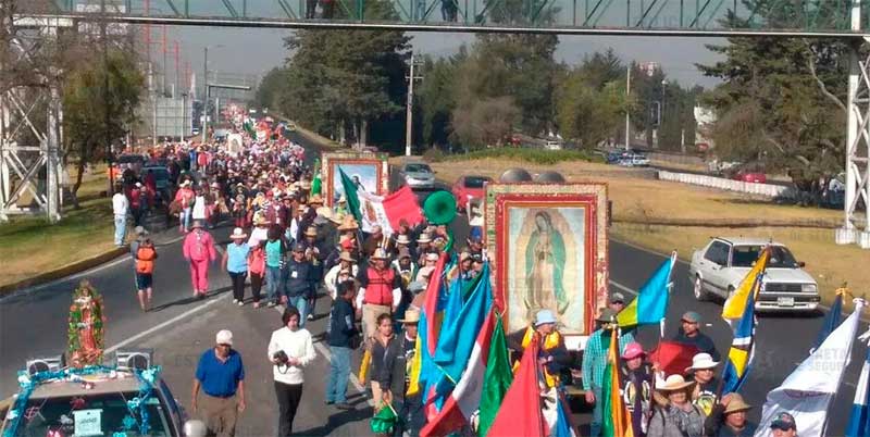 Brindan trayecto seguro a peregrinos mexiquenses rumbo a la Basílica