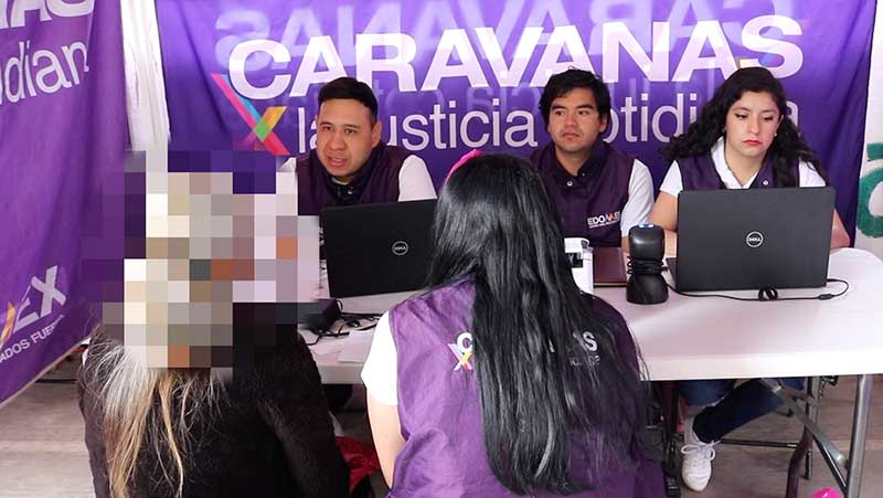 Ofrecen Caravanas por la Justicia atención a mujeres víctimas de violencia