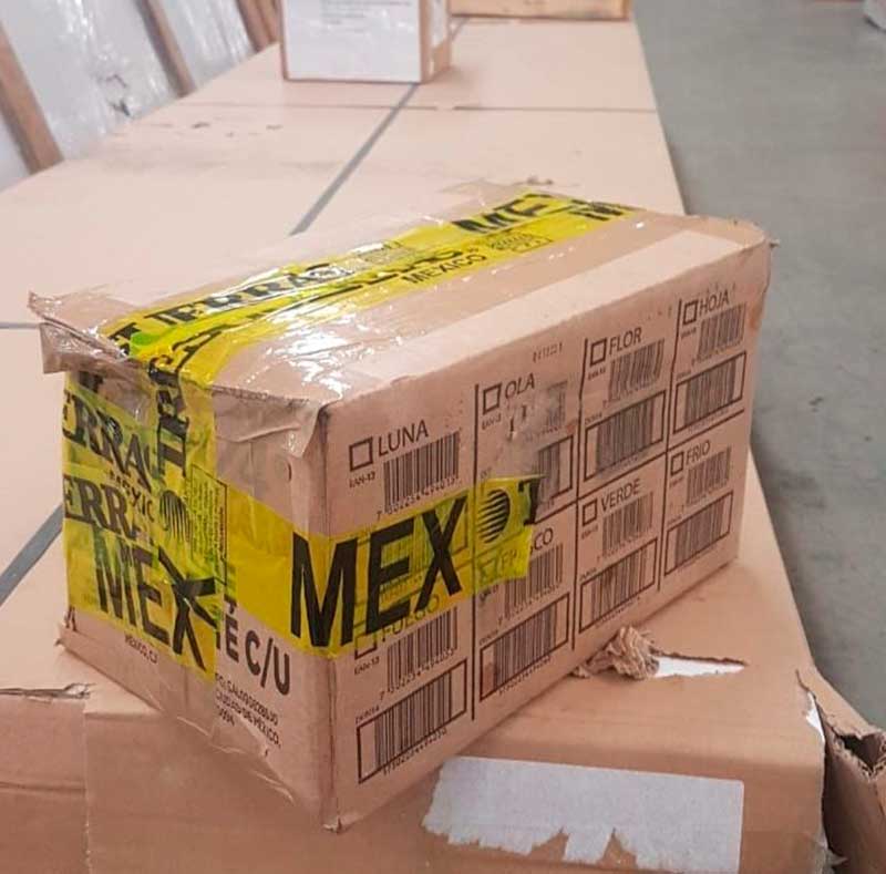 Aseguran más de 26 kilos de droga en paquetería del aeropuerto de Toluca