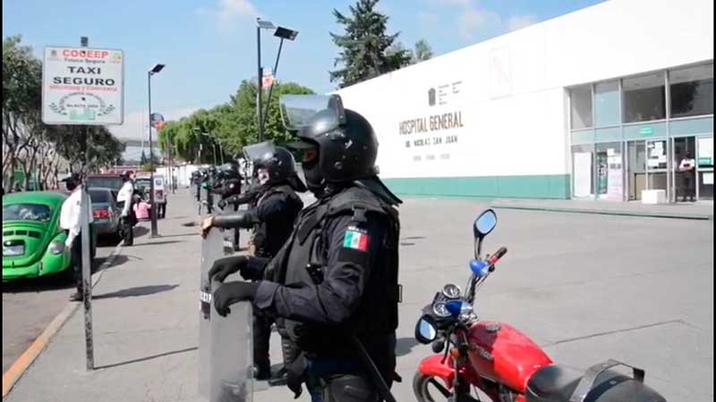 Autoridades de Toluca refuerzan vigilancia en hospitales