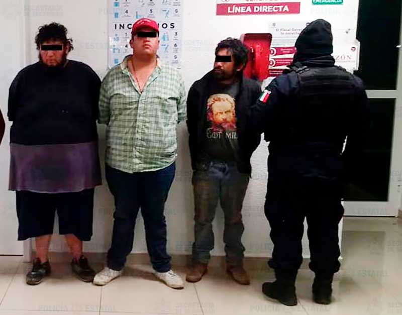 Detienen en Zinacantepec a cuatro probables extorsionadores