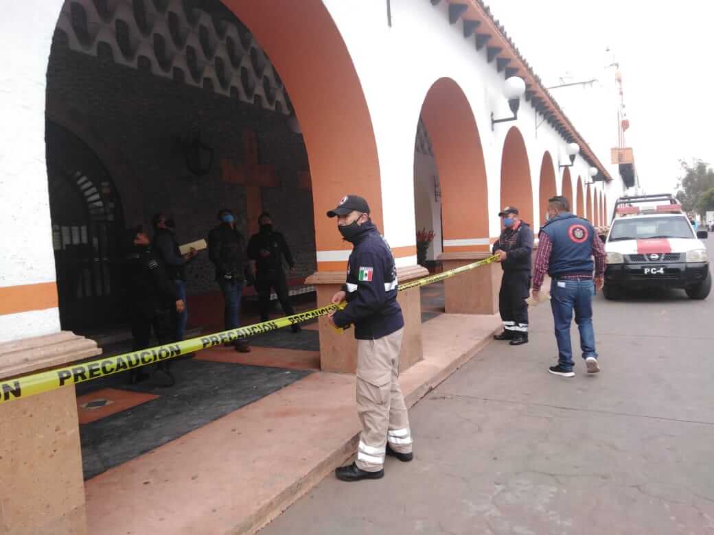 Sismo causa daños al palacio municipal de Almoloya de Juárez