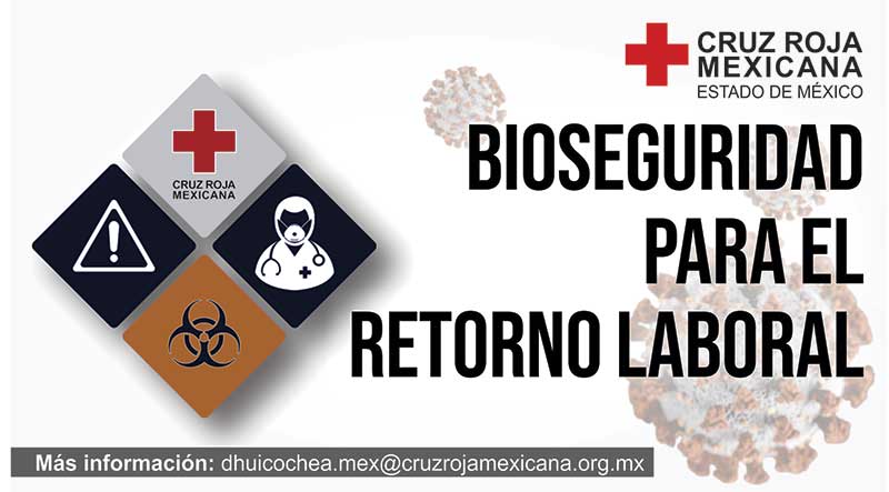 La Cruz Roja ofrece curso y asesorías de bioseguridad para el retorno laboral