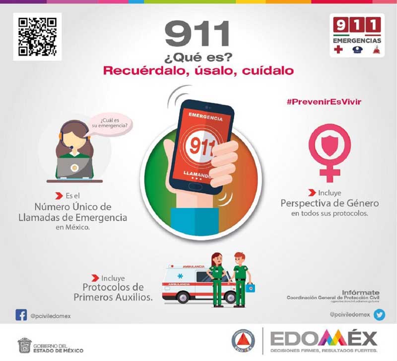A través del 911 puede ser reportada cualquier emergencia en el Edoméx