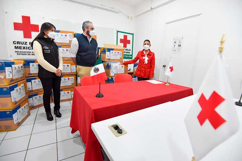 Reciben Ayuntamiento de Toluca y Cruz Roja 20 mil cubrebocas donados por Suwon, Corea del Sur