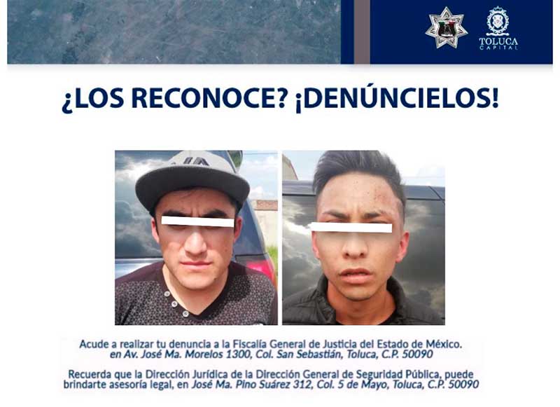 Detienen a asaltantes de conductores de Uber y Didi en Toluca