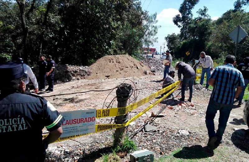 Propaem clausura tiraderos de cascajo en la carretera Toluca – Naucalpan