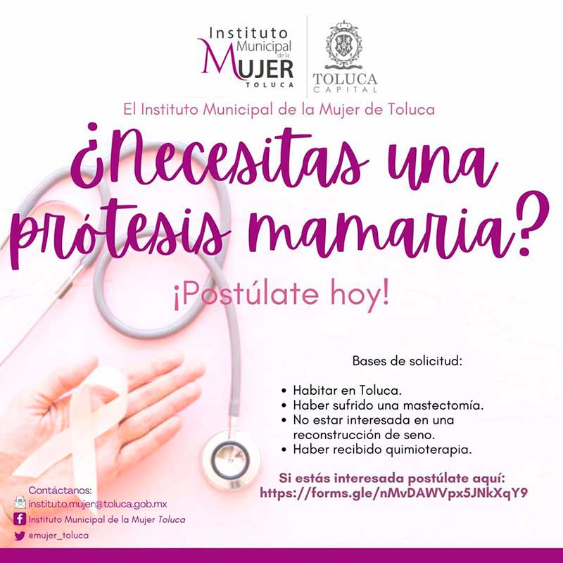 Apoyará Toluca con prótesis a mujeres con mastectomía