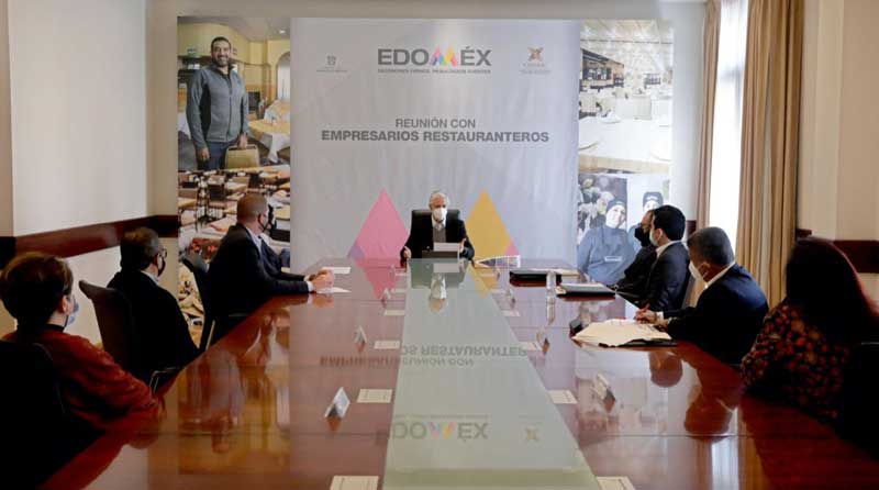 Se reúnen empresarios restauranteros con el gobernador del Edomex