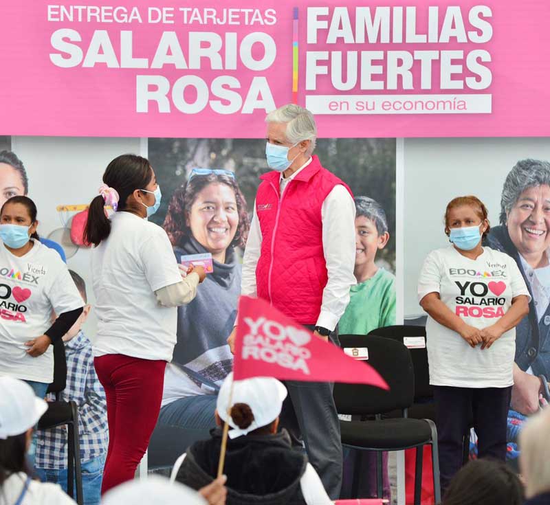Salario Rosa beneficia actualmente a 297 mil jefas de familias del Edomex