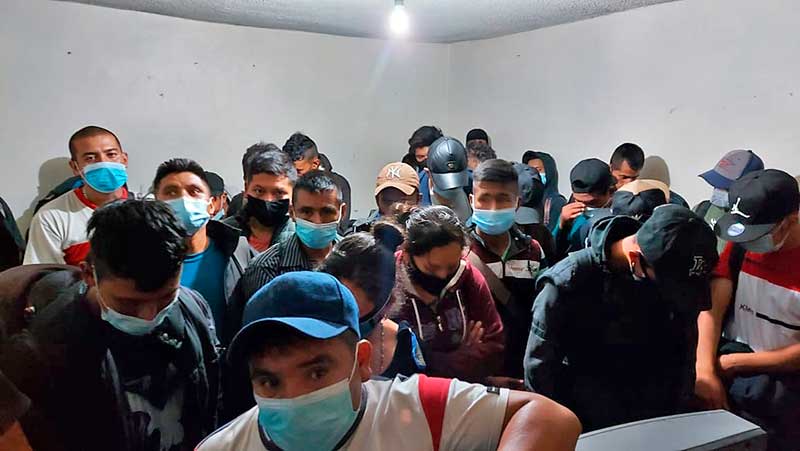 Ubican casa de seguridad en Ecatepec y rescatan a 44 migrantes centroamericanos