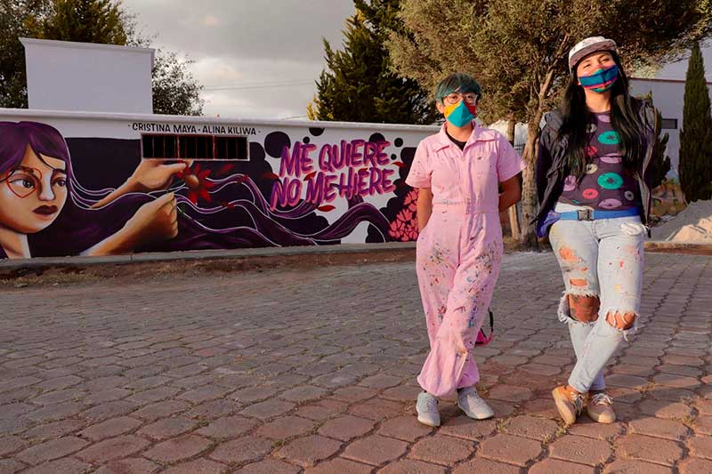 Pintan mural en Toluca para sensibilizar sobre la violencia de género