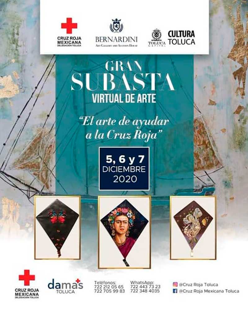 Apoya Toluca la subasta virtual “El arte de ayudar a la Cruz Roja”