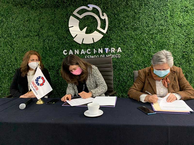 Firman Toluca y CANACINTRA convenio para fomentar la inclusión e igualdad de género en empresas