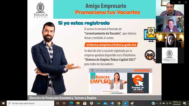 Invita Toluca a empresas a registrar vacantes en el “Sistema de Empleo”