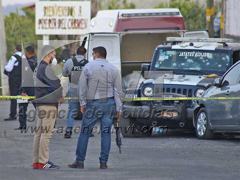 Casi 700 balas se dispararon contra los policías emboscados en Coatepec Harinas