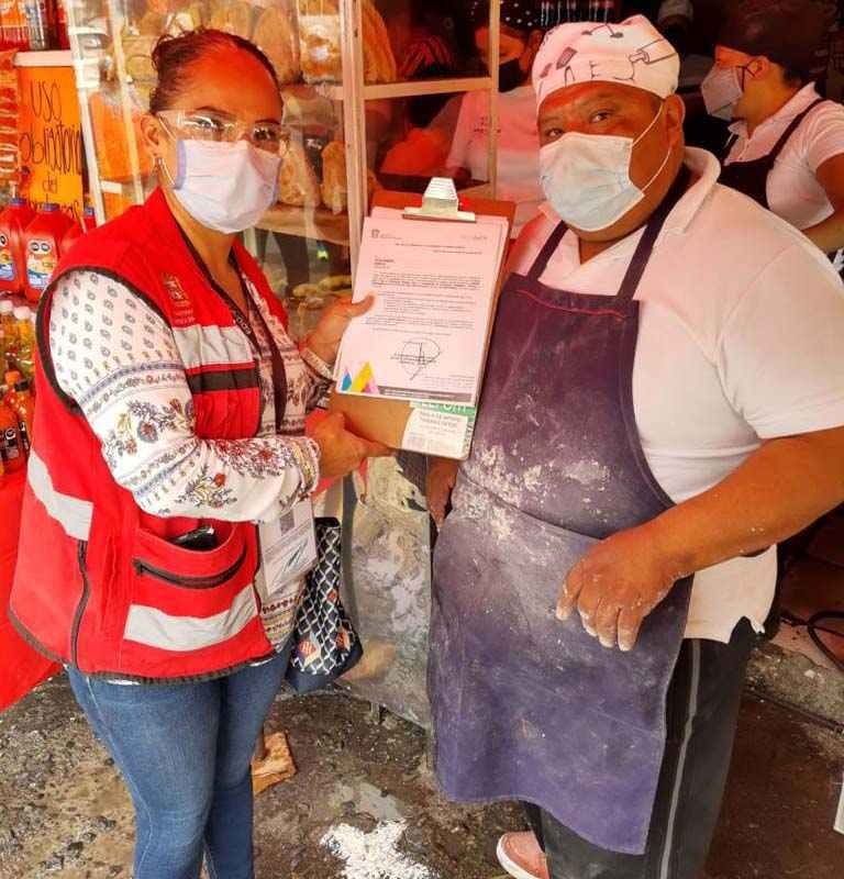 Exhorta Coprisem a pescaderías de San Luis Mextepec a respetar aforos y horarios
