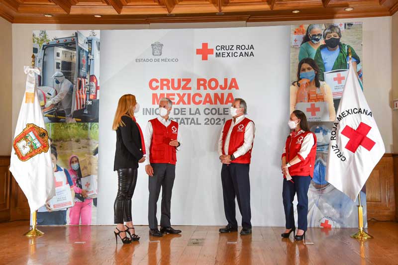 Inician colecta 2021 de la Cruz Roja Mexicana en el Estado de México