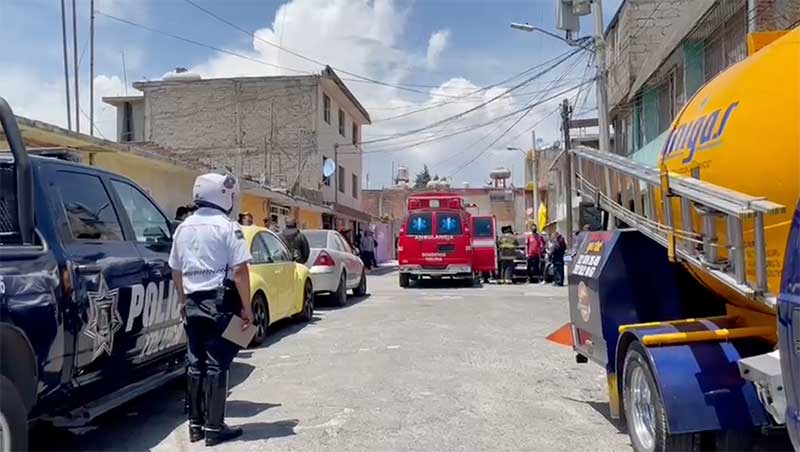 Explosión de gas deja tres lesionados en la colonia Aztecas, Toluca