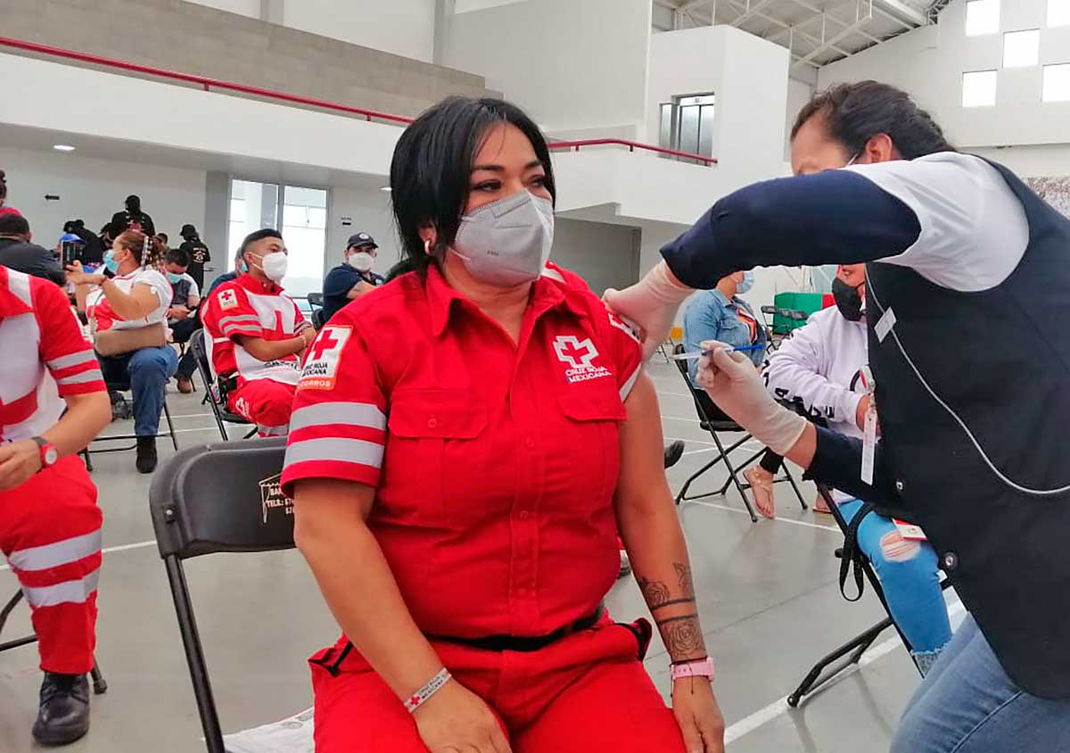 Mil 067 miembros de Cruz Roja en el Edomex han sido vacunados contra Covid-19