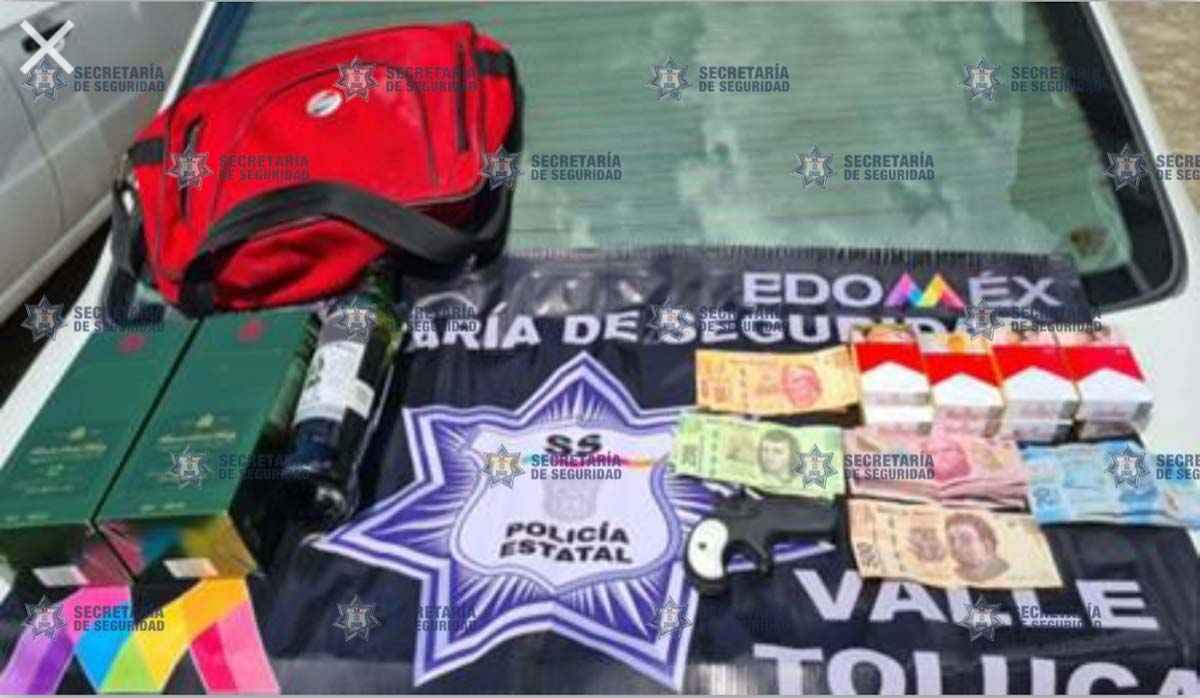 Policías aprehenden a sujeto relacionado con 40 robos a tiendas de conveniencia en el Valle de Toluca