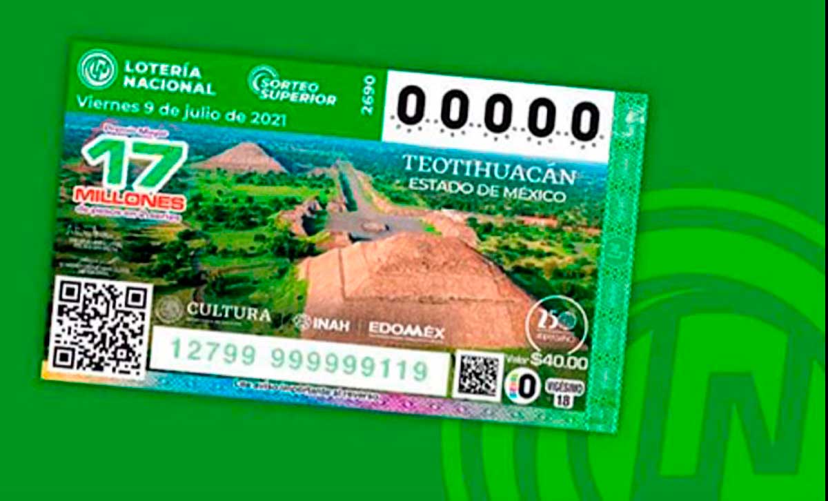Develan billete de lotería conmemorativo de la zona arqueológica de Teotihuacán