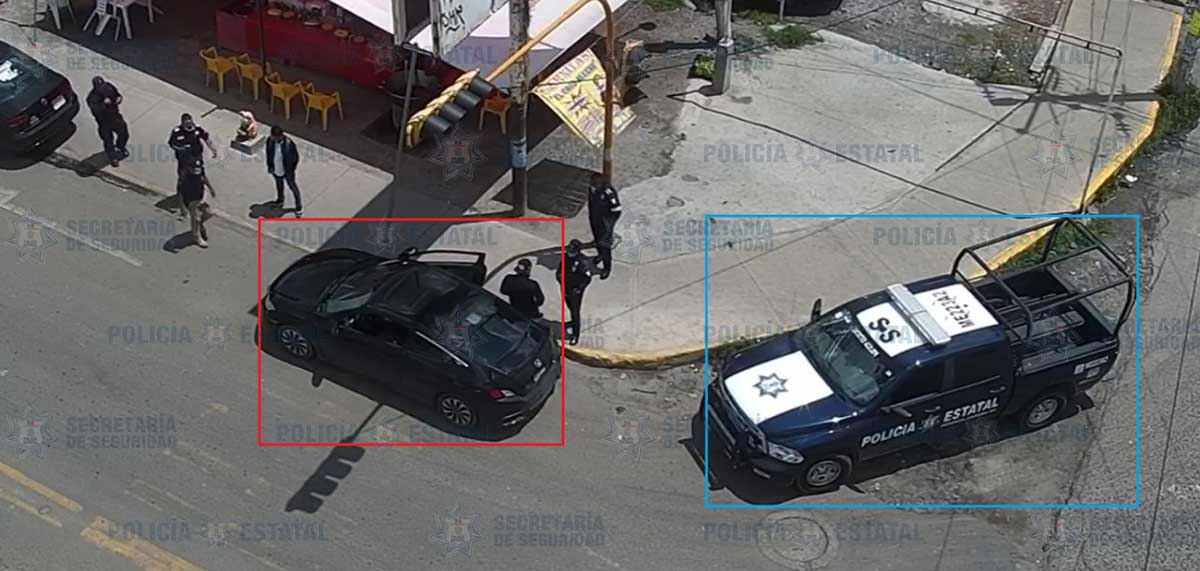 Policías de la Secretaría de Seguridad aseguran vehículo probablemente utilizado para el robo de automotores