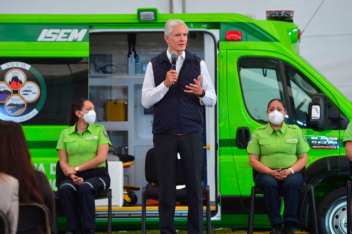 SUEM e Issemym reciben ambulancias nuevas para atención de emergencias