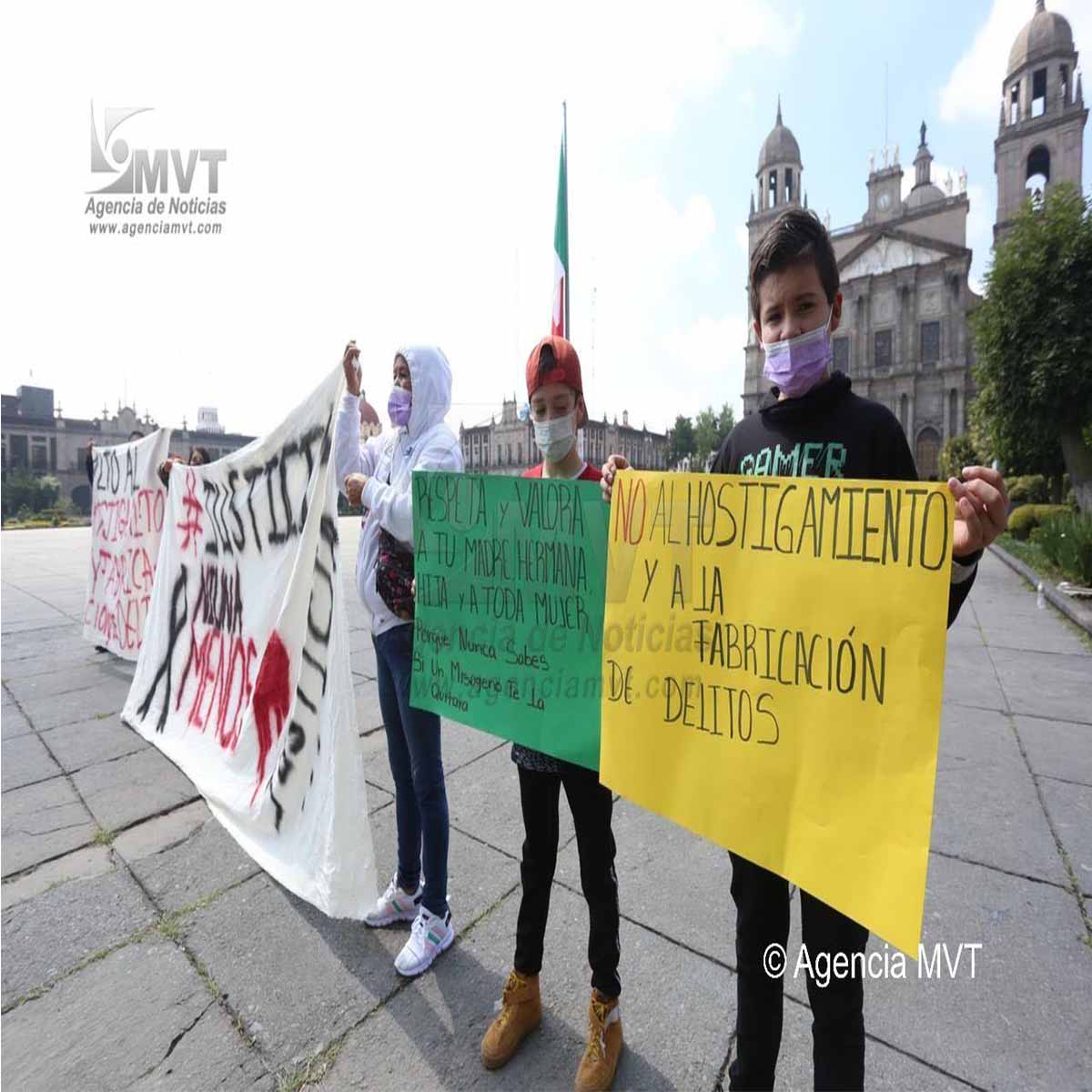Protesta de comerciantes en Toluca 