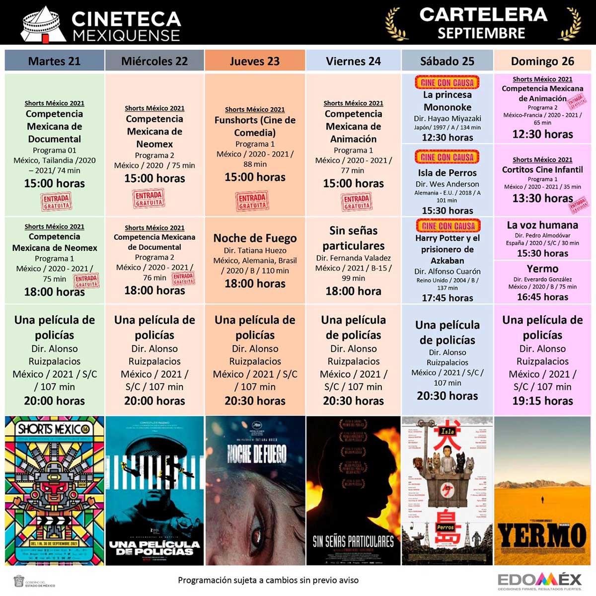 Participa en "Cine con Causa", invita la Secretaría de Cultura y Turismo