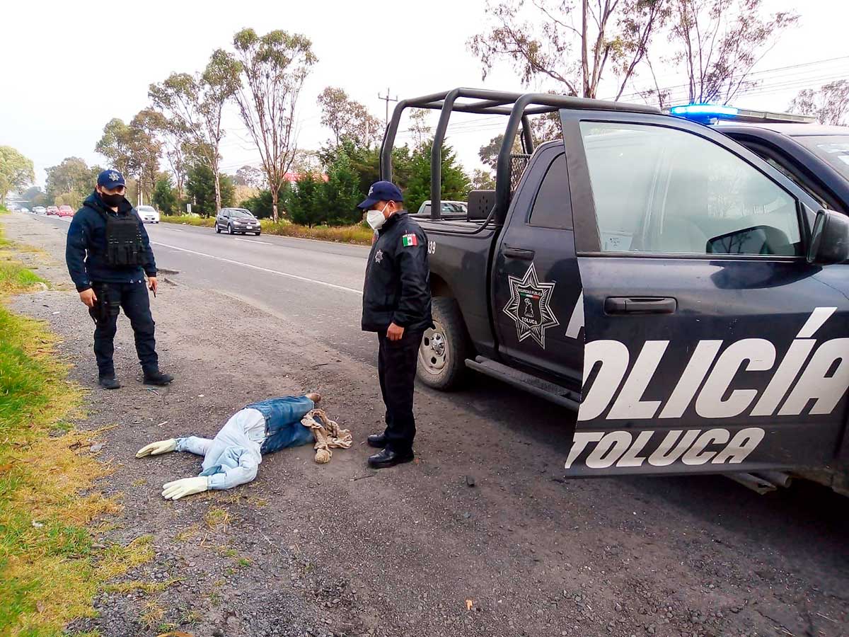 Broma de mal gusto moviliza policías de Toluca a la vía a Palmillas