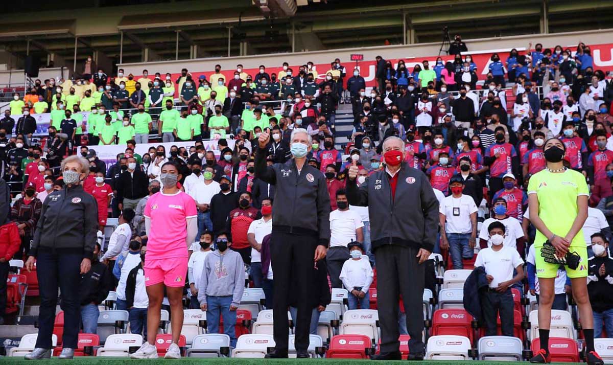 Ceremonia inaugural de las Copas Deportivas Edomex en el Estadio Nemesio Diez de Toluca