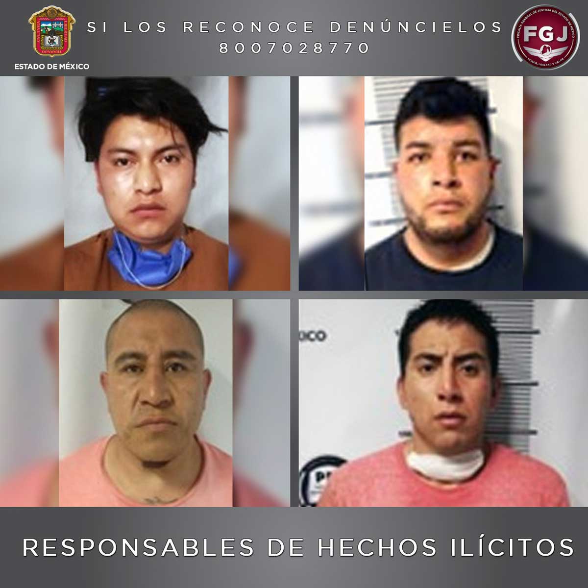 Sentencian a 155 años de cárcel a cuatro secuestradores de Xalatlaco