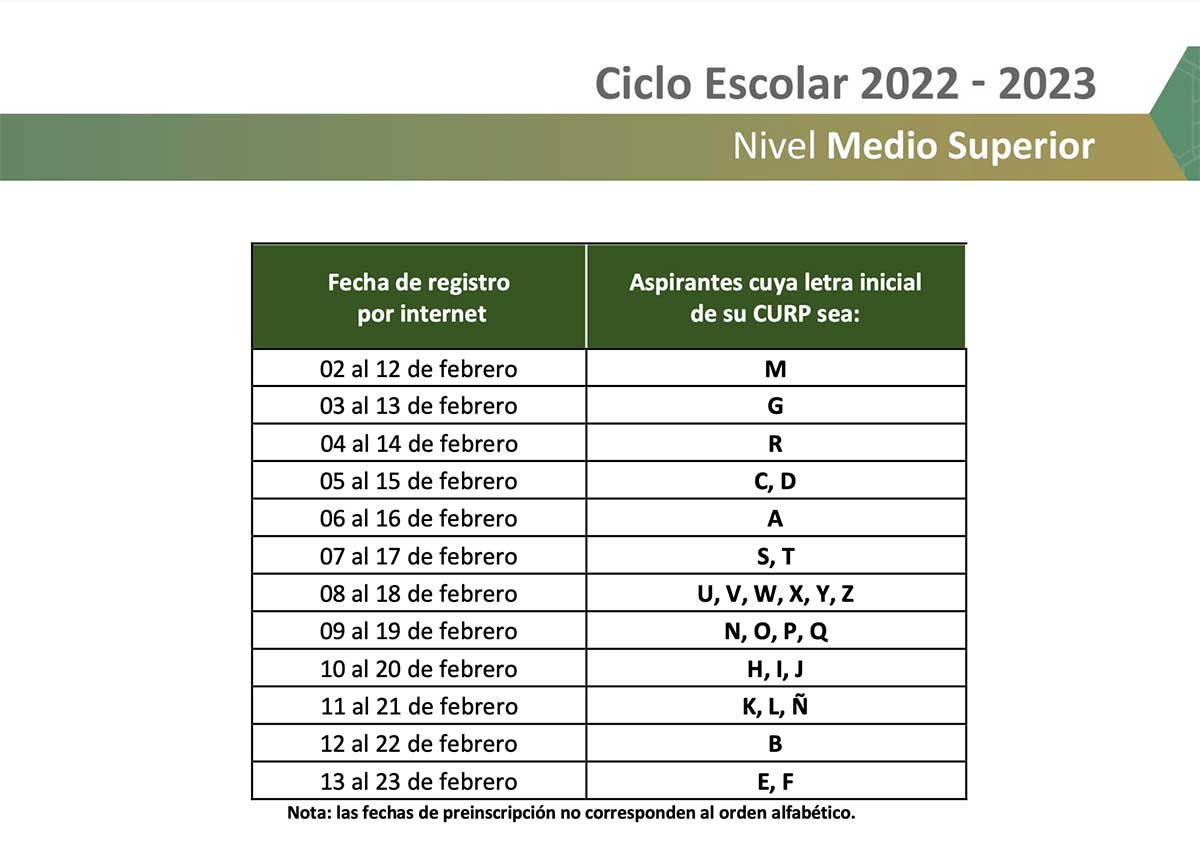 calendario de registro para registrarse a sistema de nuevo ingreso UAEM