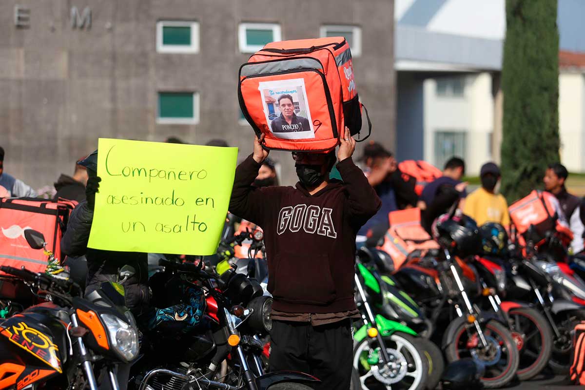 Despide4n a repartidor de comida asesinado en Metepec