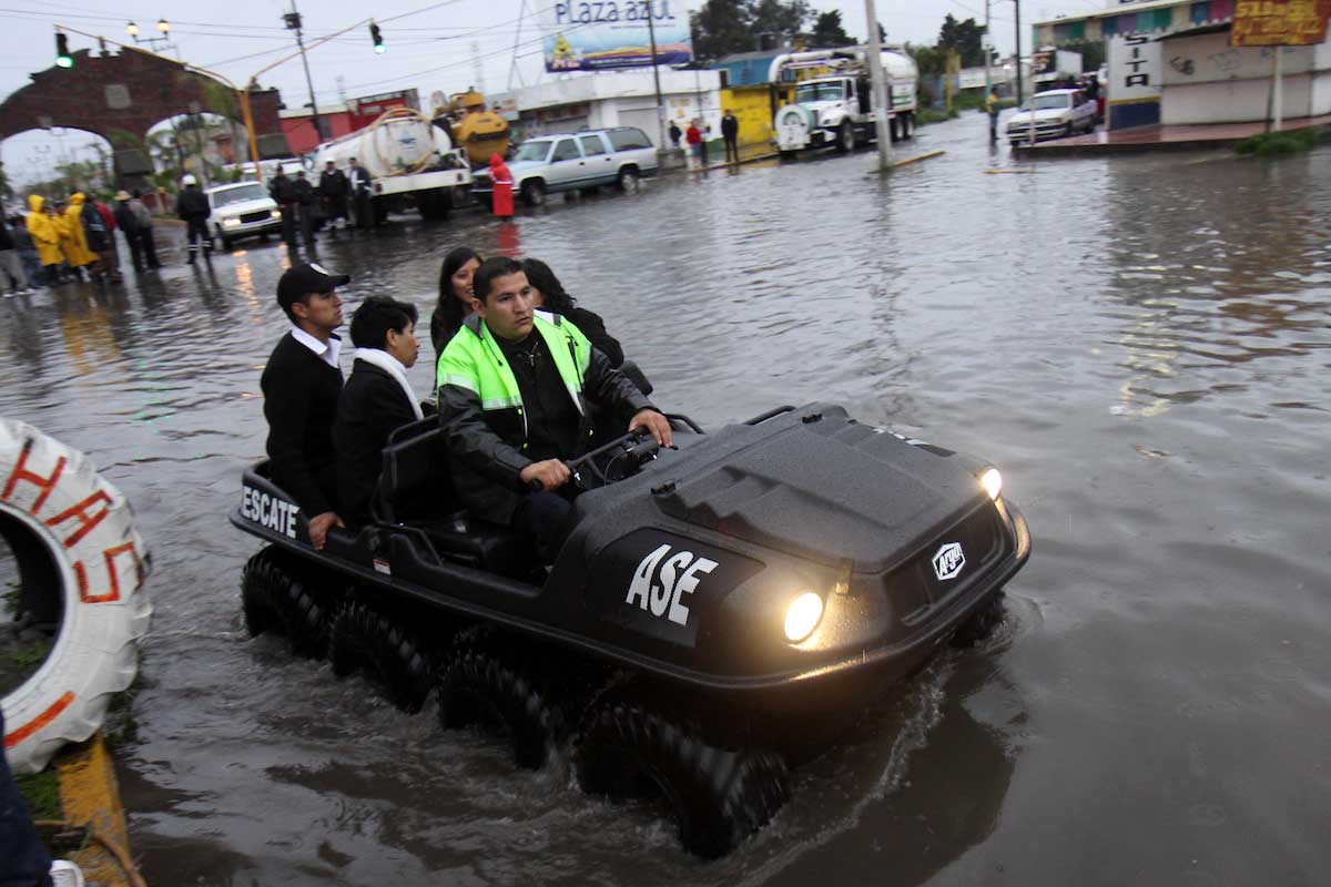 Inundación en temporada de lluvias en San Mateo Atenco