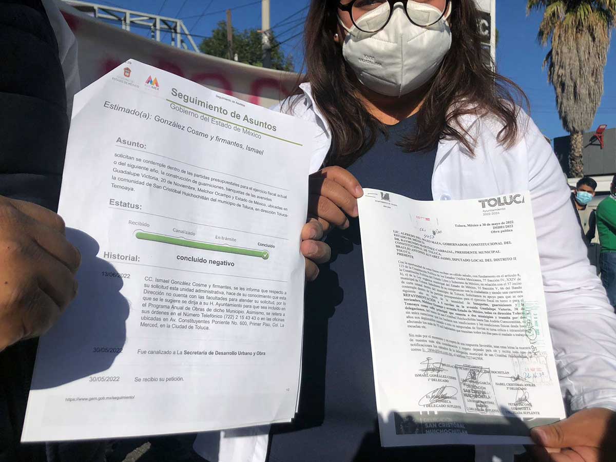 Muestran oficios ingresados en los que han solicitado reparen calles