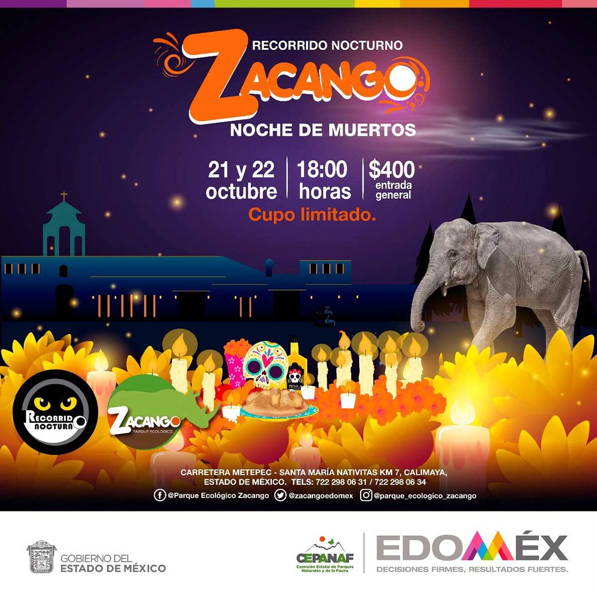 Recorrido Nocturno 2022 Parque Ecológico Zacango 
