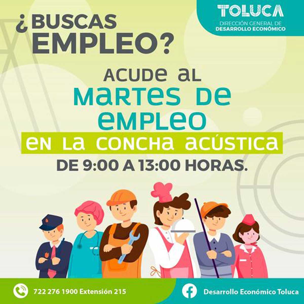 ¿Buscas trabajo? acude a la feria «martes de empleo» en Toluca