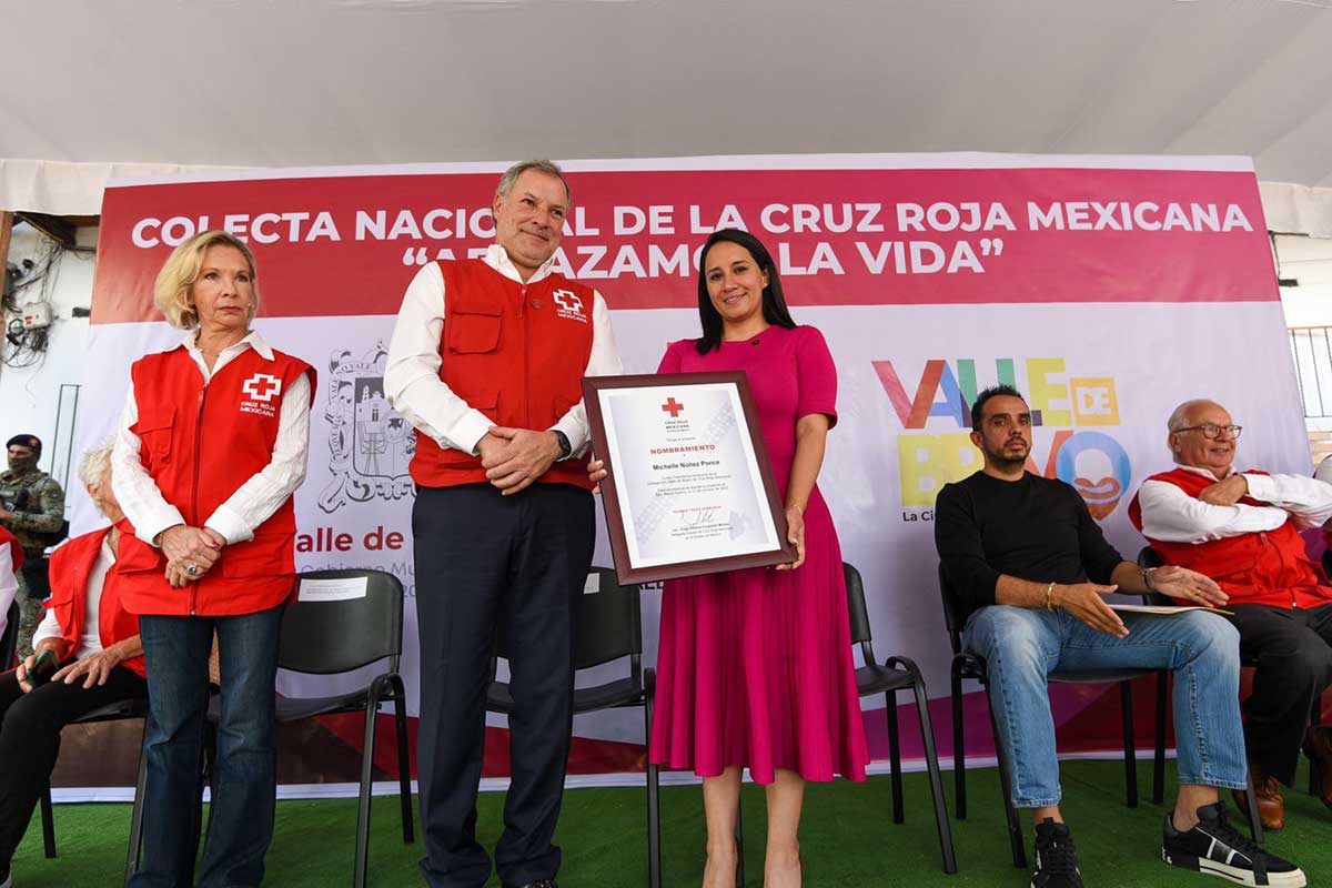 Michelle Núñez Ponce, Presidenta Honoraria de Cruz Roja Mexicana en Valle de Bravo 