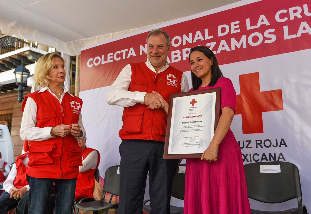 Rinde protesta Michelle Núñez Ponce como Presidenta Honoraria de Cruz Roja Mexicana en Valle de Bravo