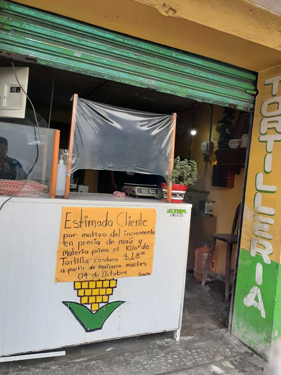Sin control el precio de la tortilla en el Valle de Toluca