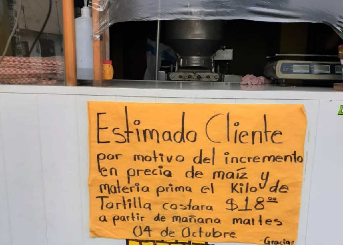 Sin control el precio de la tortilla en el Valle de Toluca