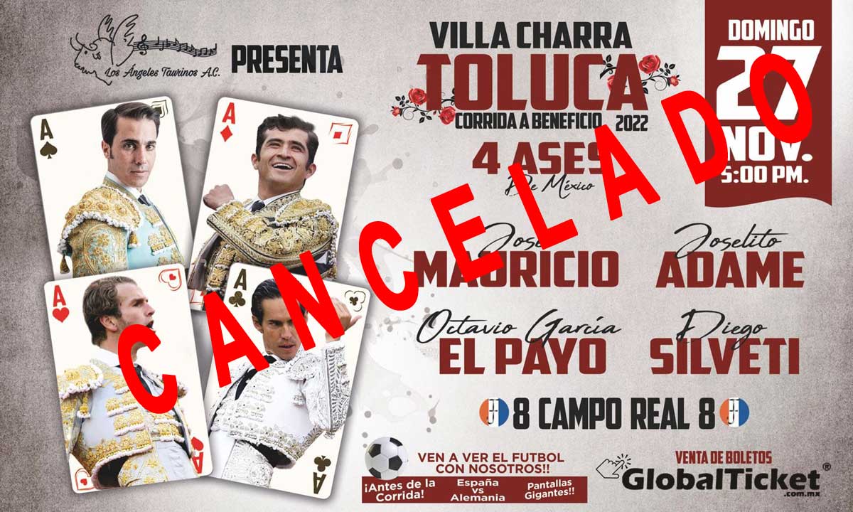 Ayuntamiento de Toluca cancela corrida de Toros