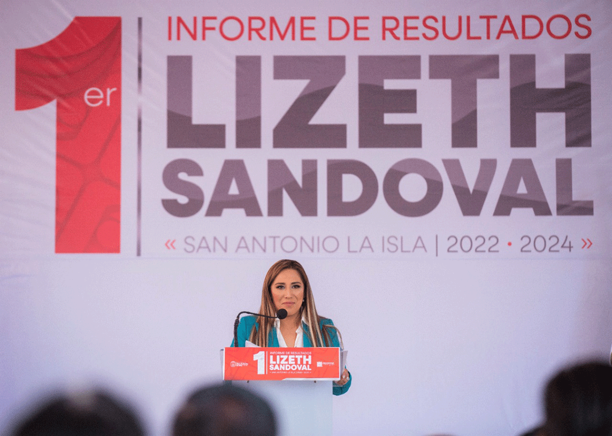 Liz Sandoval, presidenta municipal de San Antonio La Isla
