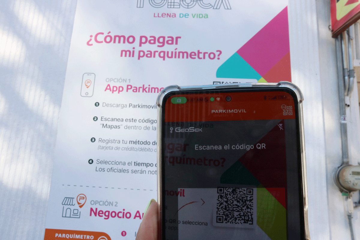 parquímetros virtuales de Toluca