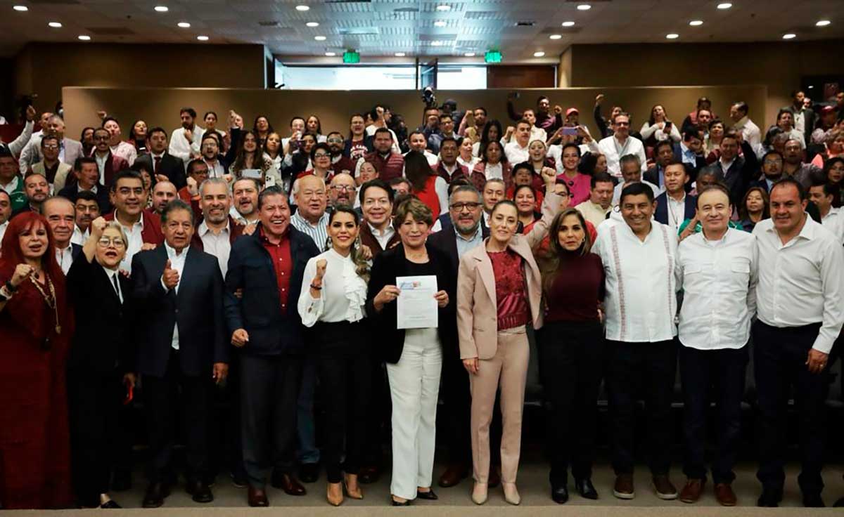 Delfina Gómez se registra como candidata a gobernadora del Estado de México