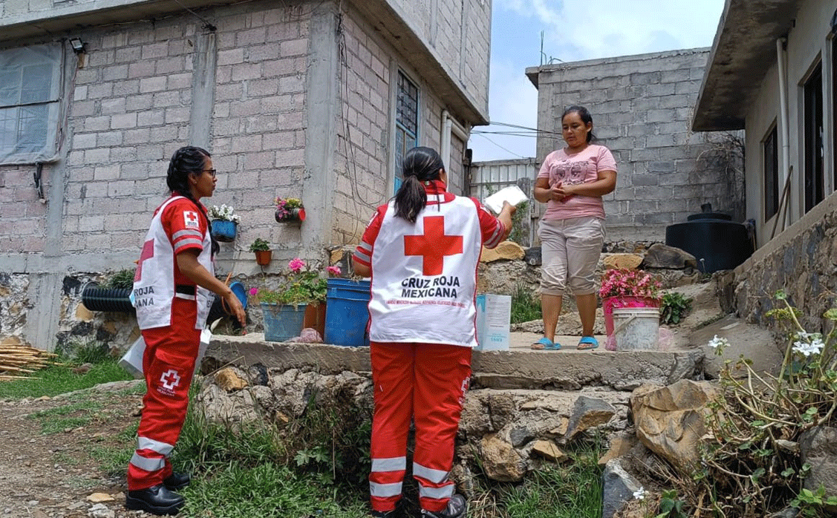 ¿Cuántos cubrebocas distribuyó Cruz Roja Mexicana del Edomex el fin de semana en las comunidades aledañas al Popocatépetl?