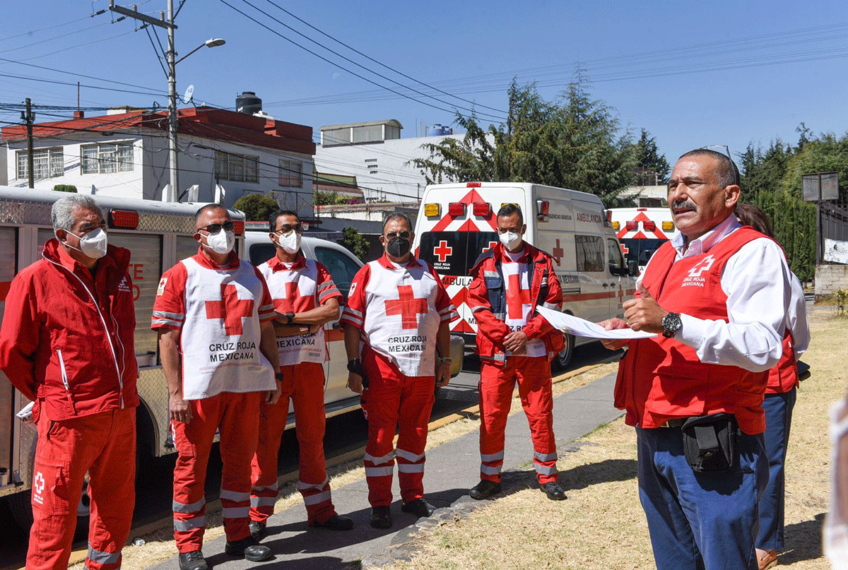 Cruz Roja Mexicana del Estado de México se reportó lista para actuar ante cualquier contingencia en el volcán Popocatépetl